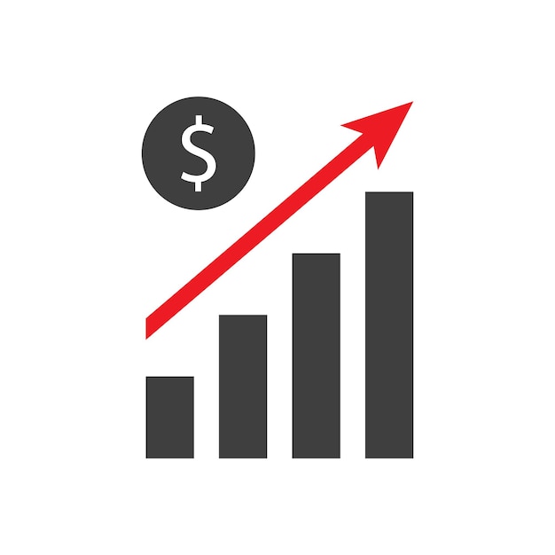 currency increase with red arrow