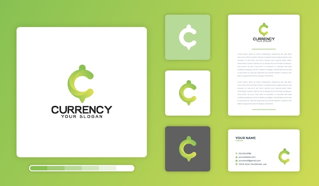 Currency logo design template