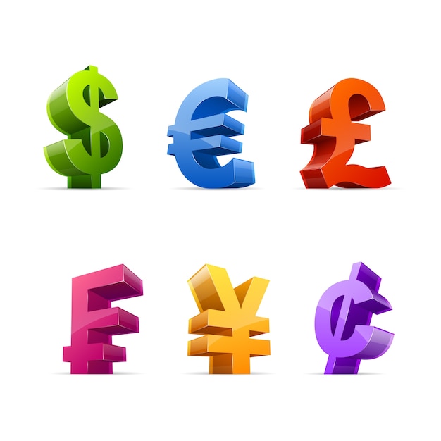 Vector currency symbols