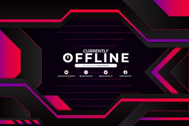 Currently Offline Background Purple Pink Style