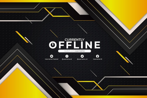 Currently Offline Background Yellow Style