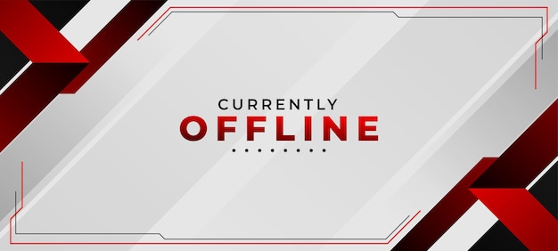 Sfondo banner twitch attualmente offline con stile moderno