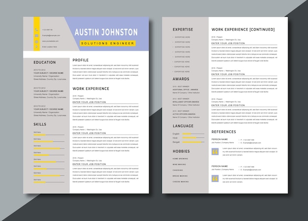 curriculum template resume