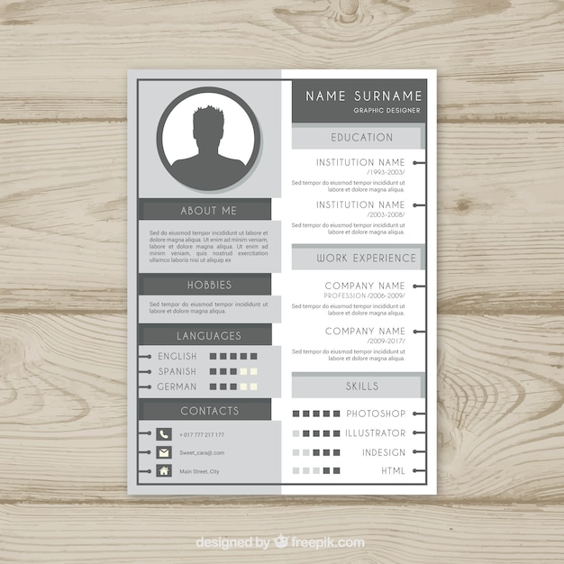 Vector curriculum template