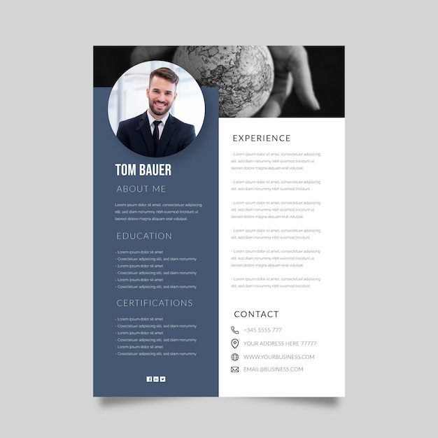 Vettore curriculum vitae concept