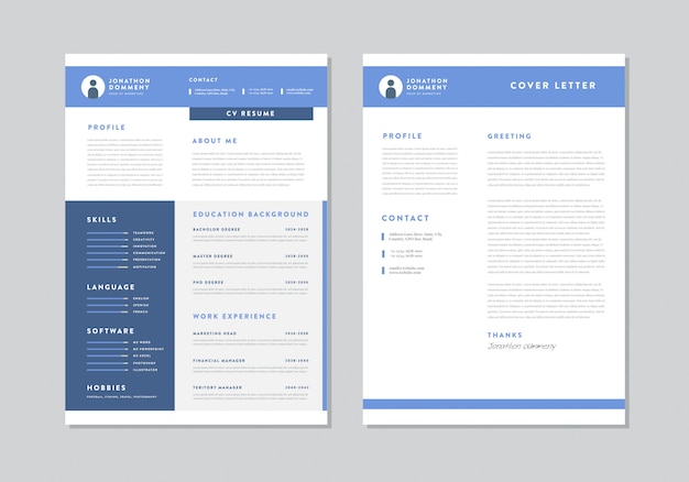 Curriculum vitae CV CV-sjabloonontwerp