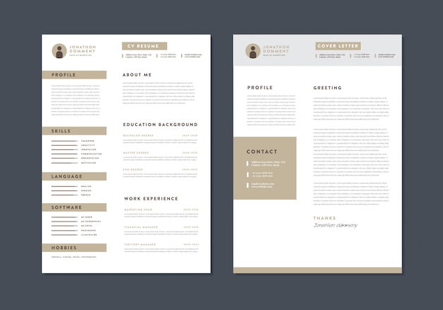 Curriculum vitae CV CV-sjabloonontwerp