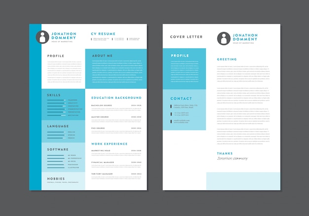 Curriculum vitae cv riprendi template design | dettagli personali per la domanda di lavoro â