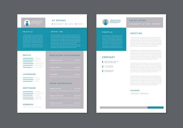 Curriculum vitae cv riprendi template design