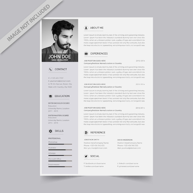 Vector curriculum vitae design