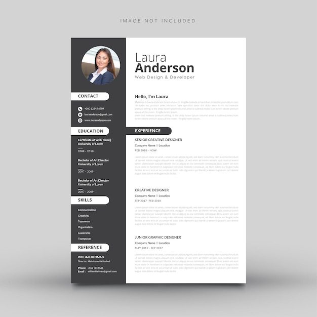 Vector curriculum vitae design