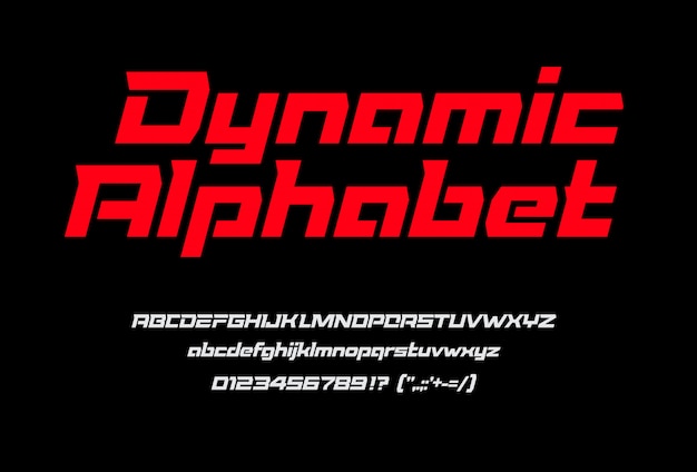 Cursief geometrisch alfabet.