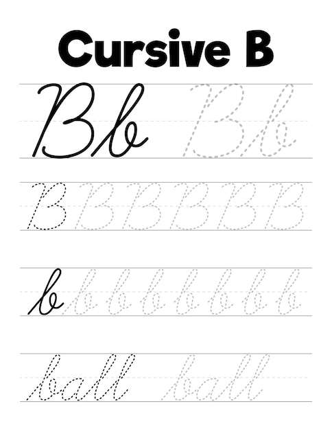 Cursive Handwriting Practice Worksheets For Kids