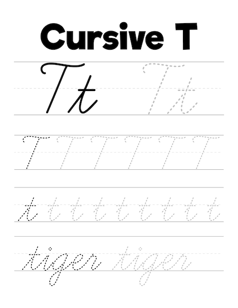 Cursive Handwriting Practice Worksheets For Kids