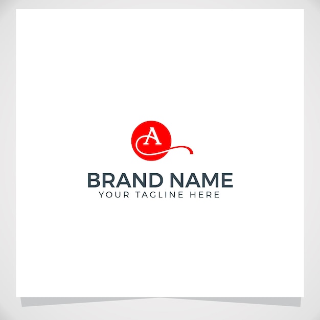 Cursive letter A logo template