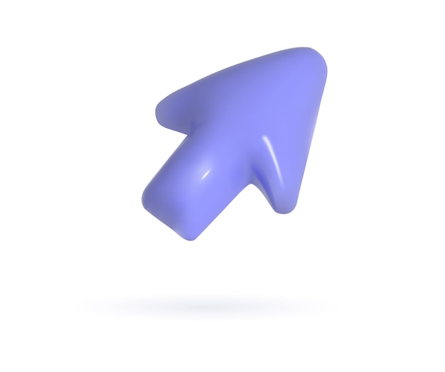 Cursor 3d-simbol realistisch render aanwijzerpijl vectorontwerpelementen voor moderne illustratie