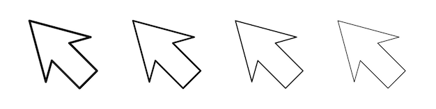 Cursor icoon lineair logo geïsoleerd
