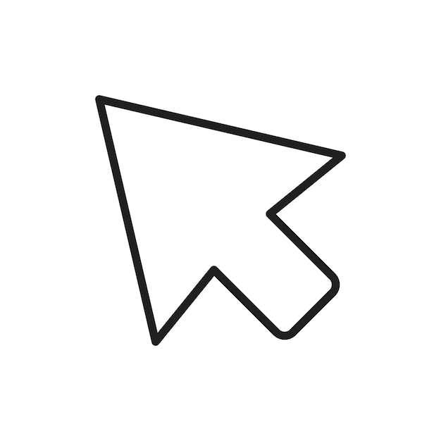 Cursor pijl icoon omtrek stel teken