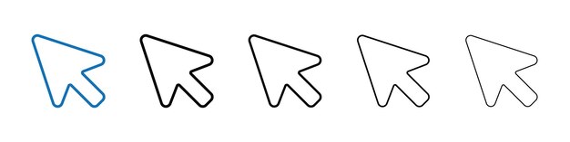 Cursor pijl icoon Outline vector logo voor web ui