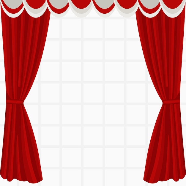 Vector curtain element for movie banner