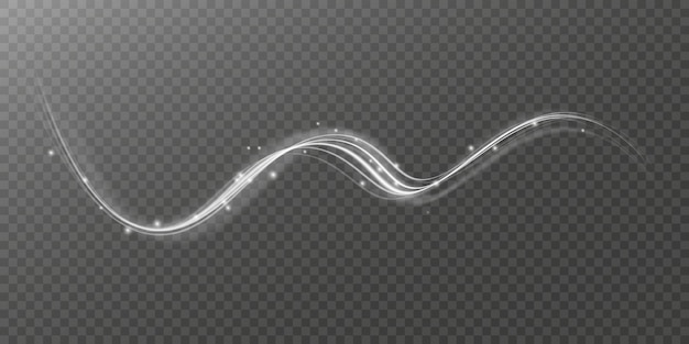 Curve light effect of motion wave