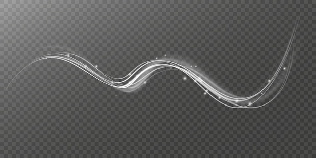 Vector curve light effect of motion wave