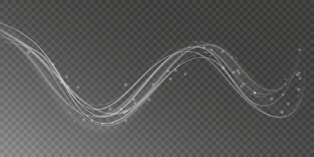 Vector curve light effect of motion wave