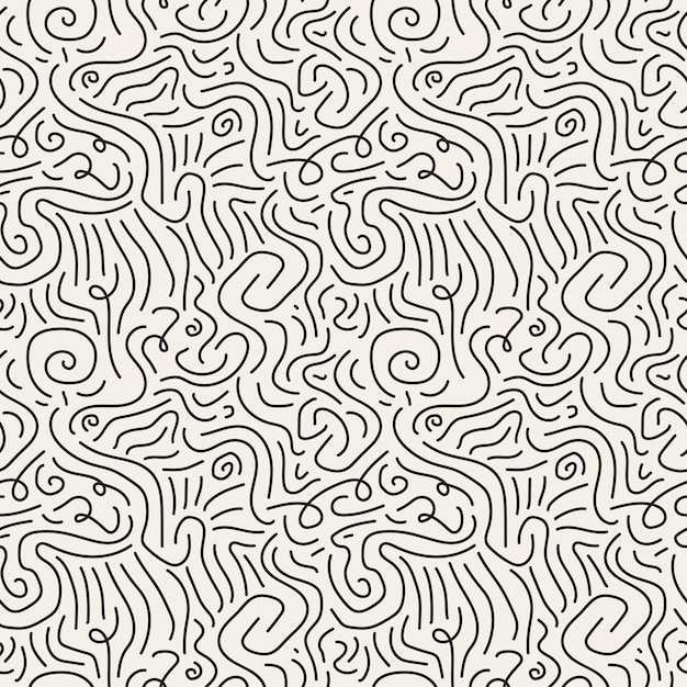 Curve seamless pattern in memphis style.pop art, retro fashion 80-90s.