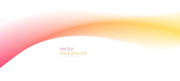 Curve shape flow vector abstract background in red and yellow gradient motion art
