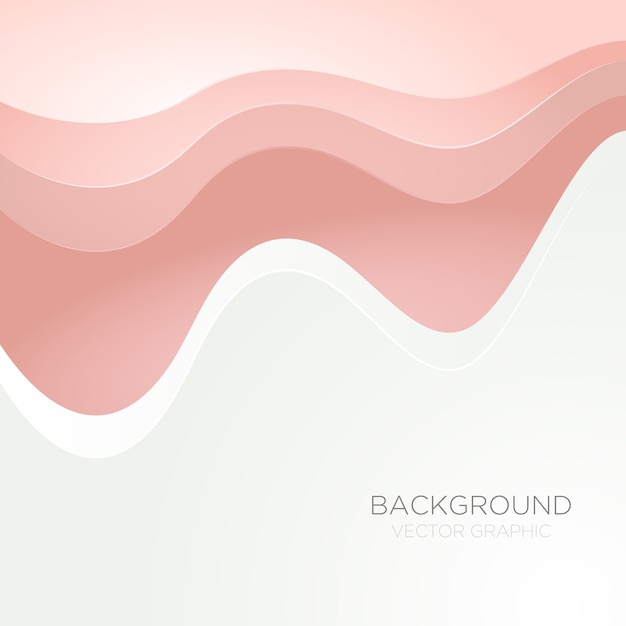 Vector curve wave line background vector overlap paper layer