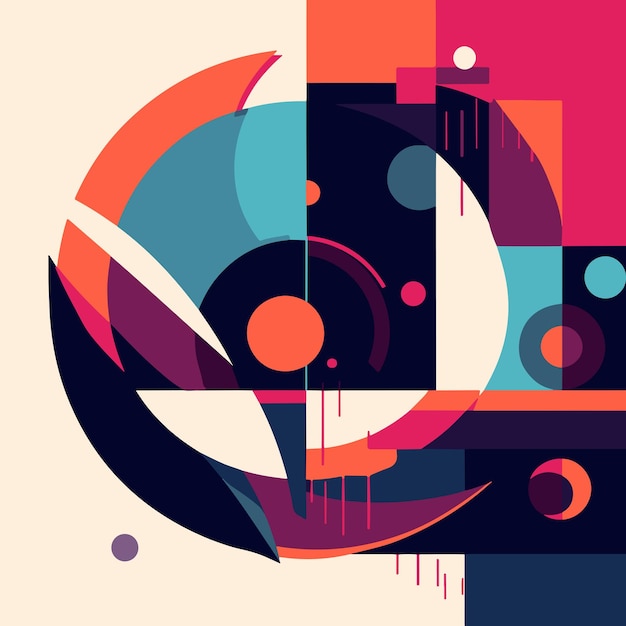 curved and abstract shapes vector illustration