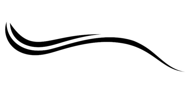 वेक्टर curved calligraphy line sea wave calligraphy vector element elegantly curved ribbon strip