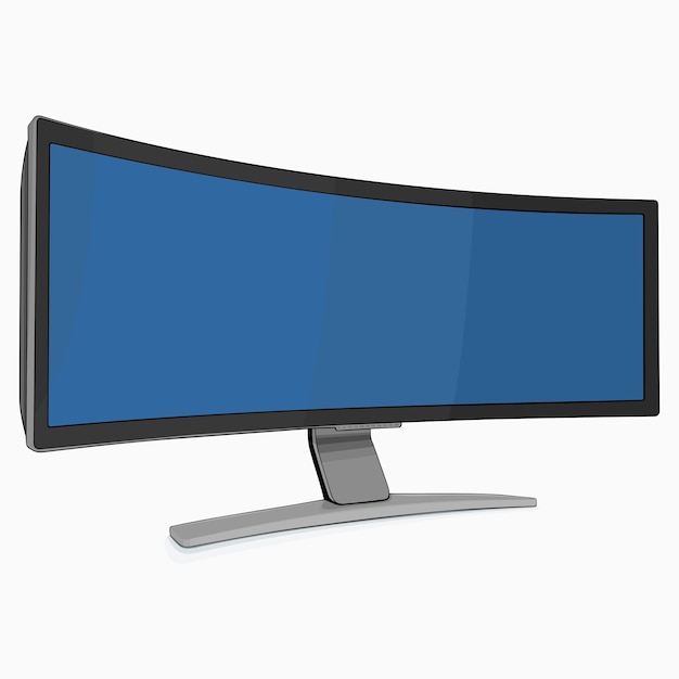 Curved extra wide pc monitor