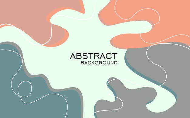 Curved hand drawn abstract shape background