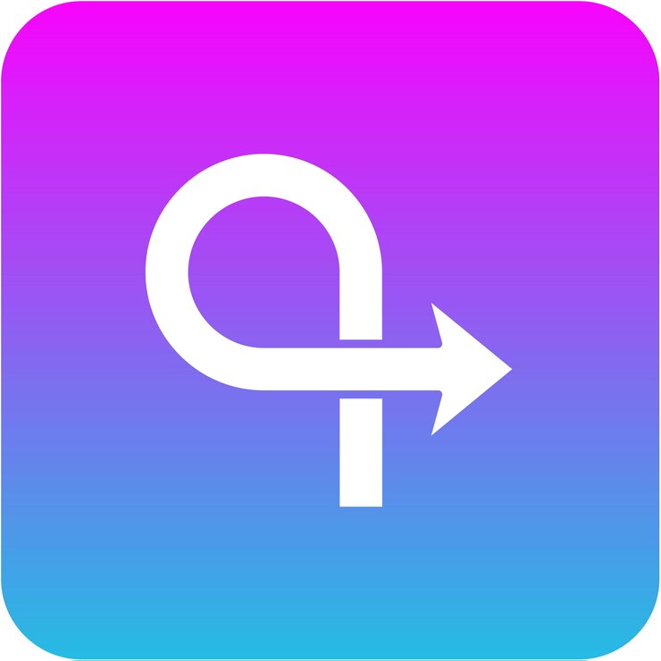 वेक्टर curved icon