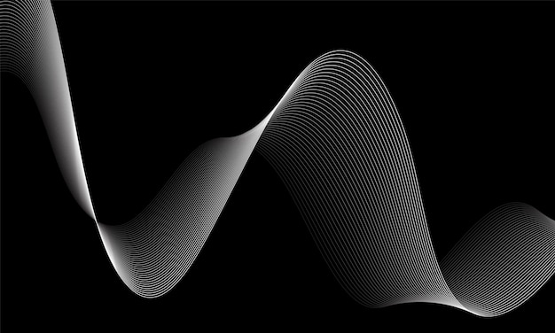 曲がったデザインの曲がった物体が黒い背景に示されています