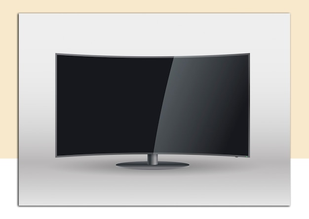 Vector curved screen smart tv