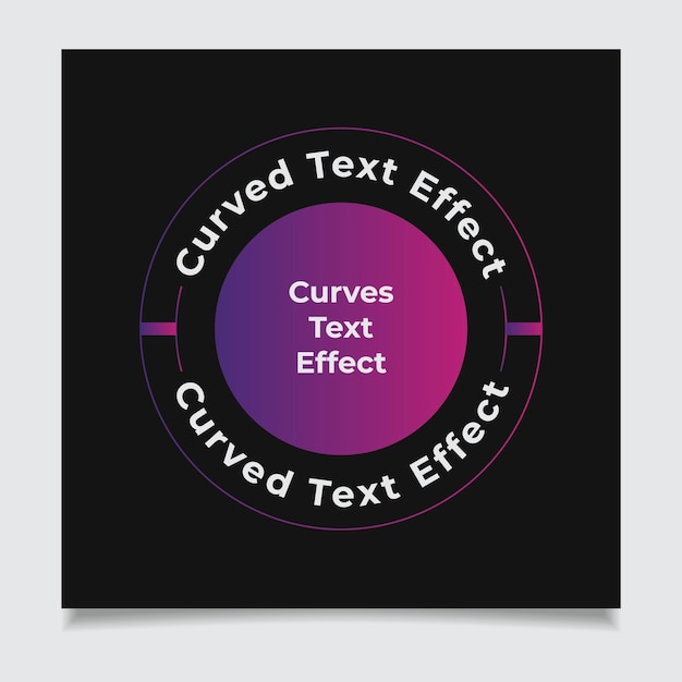 Vector curved text effect