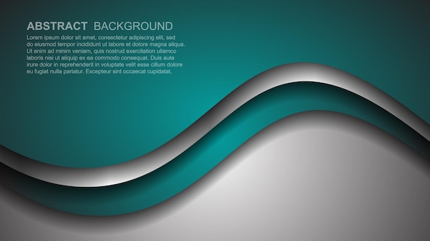 Curved vector background overlapping paper layers on space for text design