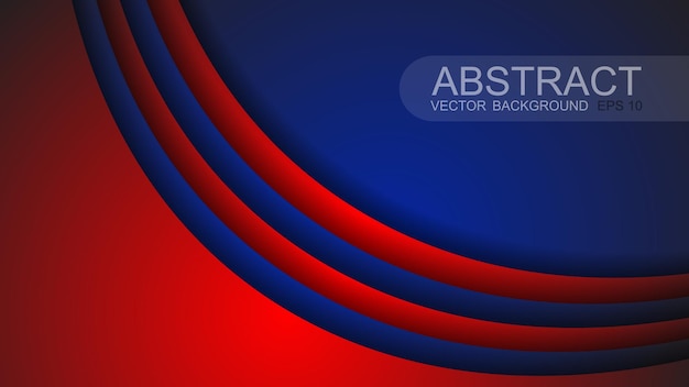 Curved vector background overlapping paper layers on space for text design