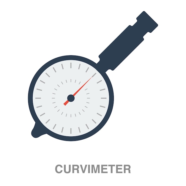 Curvimeter illustration on transparent background