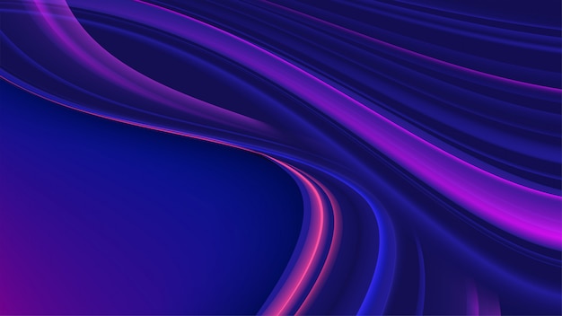 Vector curvy gradient streak background in purple color