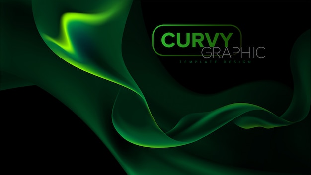 Curvy strepen sjabloonontwerp