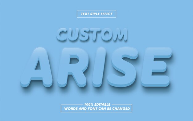 Custom arise text style effect