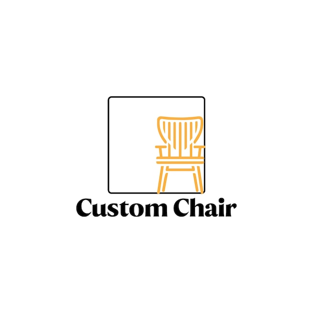 Vector custom chair logo and sign design