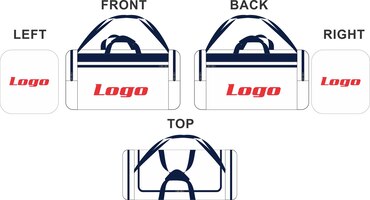 Vector custom design  duffel bag sports  design