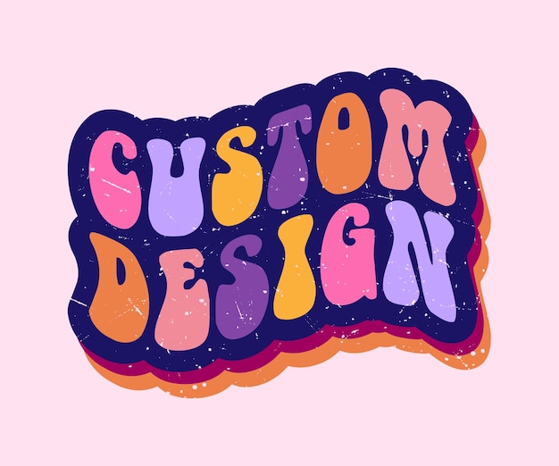 Custom design retro colorful design