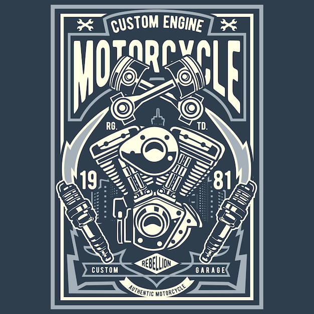 Custom engine мотоцикл