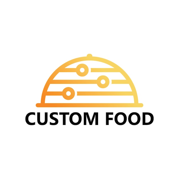 Custom food logo template design