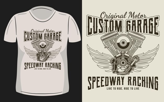 Vector custom garage vector tshirt design